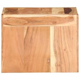 Berkfield Home Side Table 43x40x30 cm Solid Acacia Wood in Brown - Size: 43 x 40 x 30 cm - thumbnail 3