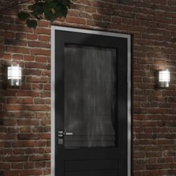 Berkfield Home Outdoor Wall Lights with Sensors 2pcs Silver Stainless Steel - thumbnail 1