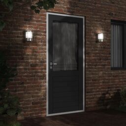 Berkfield Home Outdoor Wall Lights with Sensors 2pcs Silver Stainless Steel - thumbnail 3