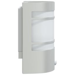 Berkfield Home Outdoor Wall Lights with Sensors 2pcs Silver Stainless Steel - thumbnail 5