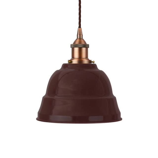 SE Home Burgundy Red Lincoln Pendant Light - Matt Antique Copper - image 1