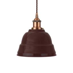 SE Home Burgundy Red Lincoln Pendant Light - Matt Antique Copper - thumbnail 1