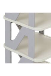Living and Home Foldable 4-Layer Plastic Shoe Rack Cabinet in Grey - thumbnail 5