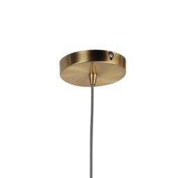 First Choice Lighting Walpole - Fluted Glass Ceiling Pendant Fitting with Bronze Details - thumbnail 6