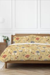 Copenhagen Home 'Olia' Reversible Polycotton Duvet Cover Set in Yellow - Size: King - thumbnail 1