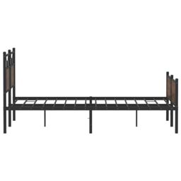 Berkfield Home Bed Frame without Mattress Brown Oak 140x190 cm Engineered Wood - thumbnail 7