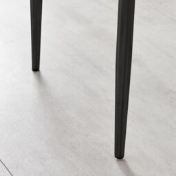 FurnitureboxUK Set of 4 Milan High Back Soft Touch Diamond Pattern Faux Leather Dining Chairs With Black Powder Coated Metal Legs in Grey - thumbnail 8