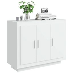 Berkfield Home Sideboard White 92x35x75 cm Engineered Wood - Size: 92 x 35 x 75 cm - thumbnail 4