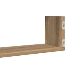 Berkfield Home Durable Wall Shelves 3 pcs Artisian Oak 58x18x18 cm Engineered Wood in Brown - Size: 58 x 18 x 18 cm - thumbnail 8