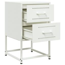 Berkfield Home Durable Bedside Cabinets 2 pcs White 36x39x60.5 cm Steel - thumbnail 9