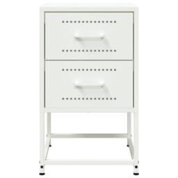 Berkfield Home Durable Bedside Cabinets 2 pcs White 36x39x60.5 cm Steel - thumbnail 5