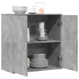Berkfield Home Sideboard Concrete Grey 79x38x80 cm Engineered Wood - Size: 79 x 38 x 80 cm - thumbnail 4