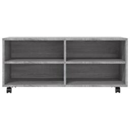 Berkfield Home TV Cabinet with Castors Grey Sonoma 90x35x35 cm Engineered Wood - Size: 90 x 35 x 35 cm - thumbnail 4