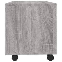 Berkfield Home TV Cabinet with Castors Grey Sonoma 90x35x35 cm Engineered Wood - Size: 90 x 35 x 35 cm - thumbnail 5