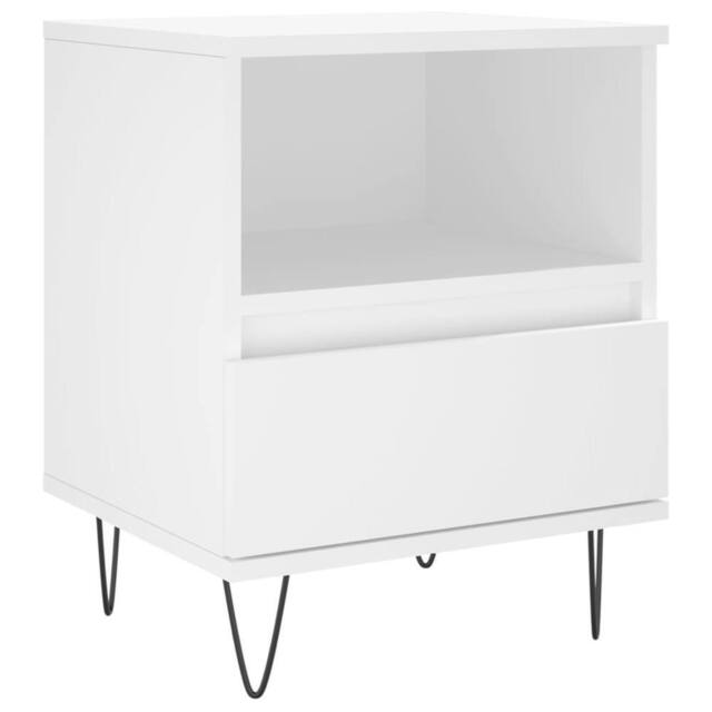 Berkfield Home Bedside Cabinet White 40x35x50 cm Engineered Wood - Size: 40 x 35 x 50 cm - image 1