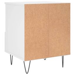 Berkfield Home Bedside Cabinet White 40x35x50 cm Engineered Wood - Size: 40 x 35 x 50 cm - thumbnail 8