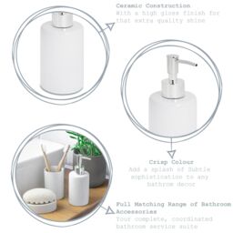 Harbour Housewares Ceramic Soap Dispenser 280ml in Black - thumbnail 2