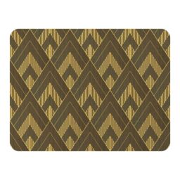 Benjamin Tate Design Black & Gold Striped Triangles Blanket in Natural - Size: 120 cm x 150 cm - thumbnail 1