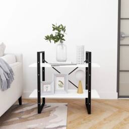 Berkfield Home 2-Tier Book Cabinet White 80x30x70 cm Engineered Wood - Size: 80 x 30 x 70 cm - thumbnail 6