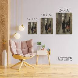 "Artery8 Narrow Street in Venice John Singer Sargent Canvas Wall Art Print in Grey - Size: W12"" x H16""" - thumbnail 4
