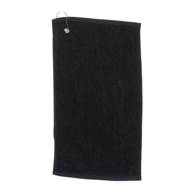 Towel City Luxury Golf Towel in Black - image 1