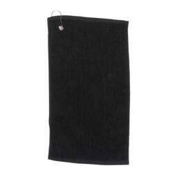 Towel City Luxury Golf Towel in Black