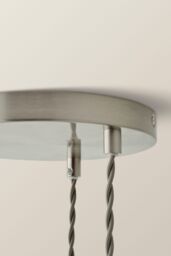 ValueLights Kira Glass Cloche Dome 3 Drop Cluster Ceiling Pendant Light in Silver - thumbnail 5
