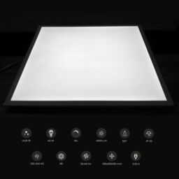 ENER-J 595x595 LED Backlit Panel with UGR 19, 100 Lm/W, No Flicker CE driver, 3 Years Warranty. 6000K in White - thumbnail 4