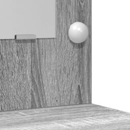 Berkfield Home 2-Piece Dressing Table Set with LED - Grey Sonoma Engineered Wood - thumbnail 8