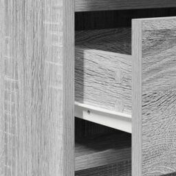 Berkfield Home 2-Piece Dressing Table Set with LED - Grey Sonoma Engineered Wood - thumbnail 9