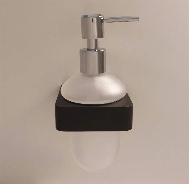 Luxury Living Nero Bathroom Soap Bottle Dispenser in Black - image 1