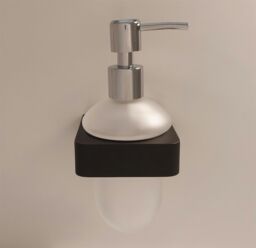 Luxury Living Nero Bathroom Soap Bottle Dispenser in Black - thumbnail 1