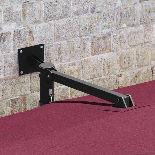 Berkfield Home Patio Umbrella Bordeaux red Polyester fabric Large Collapsible in Wine - image 1