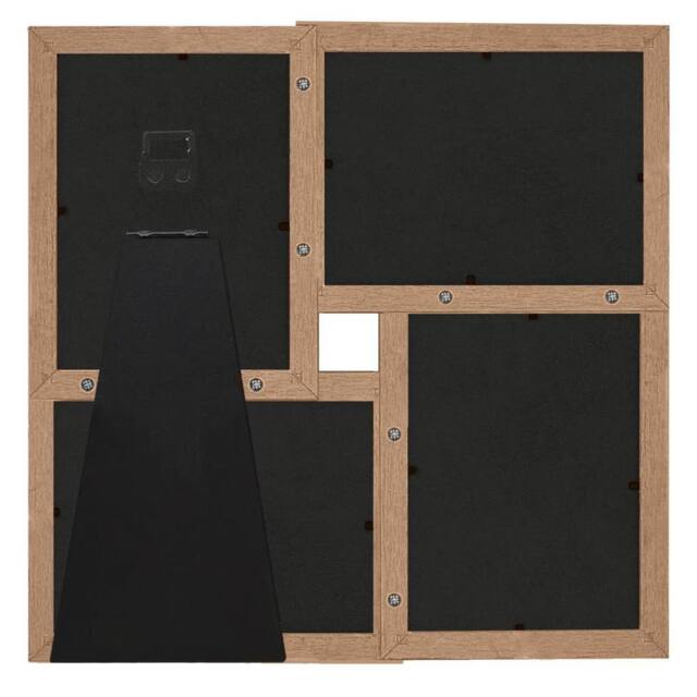 Berkfield Home Modern Collage Photo Frame for 4x(10x15 cm) Picture Light Brown MDF - Size: 10x15 cm - image 1