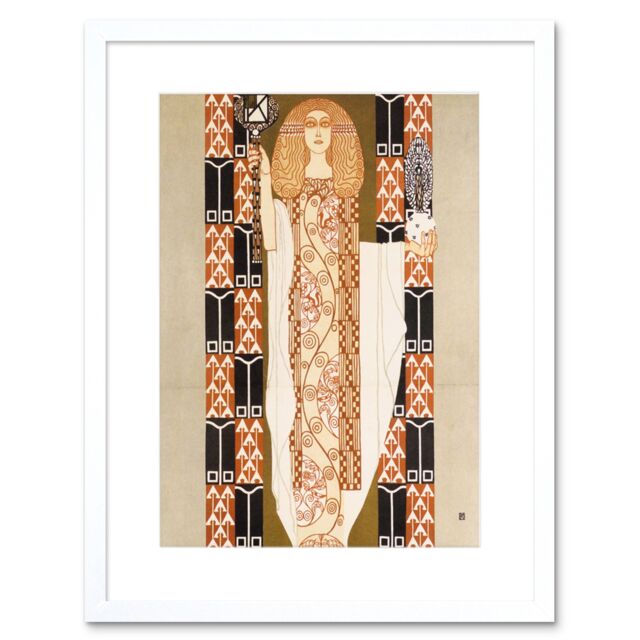 "Artery8 Wall Art Print Moser Jacob & Josef Furniture Vintage Advert Artwork Framed 9X7 Inch in White - Size: W7"" x H9""" - image 1