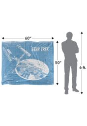 Star Trek Enterprise Blueprint Silky Touch Super Soft Throw Blanket 152 X 127 cm in White - thumbnail 5