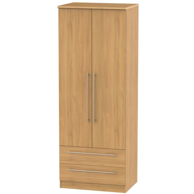 Ready Assembled 2 U Carlton 2 Door 2 Drawer Wardrobe (Ready Assembled) in Natural - image 1