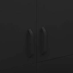 Berkfield Home Wardrobe Black 90x50x180 cm Steel - Size: 90 x 50 x 180 cm - thumbnail 7
