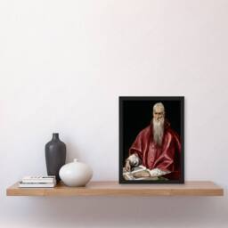 Artery8 Portrait of Saint Jerome as a Scholar El Greco Framed Wall Art Print - Size: A3 - thumbnail 2