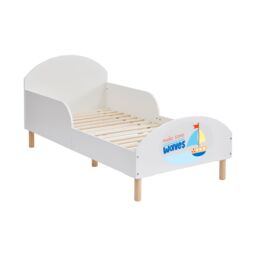 Liberty House Toys Kids White Toddler Bed - Make Some Waves - Size: Cot Bed - thumbnail 6