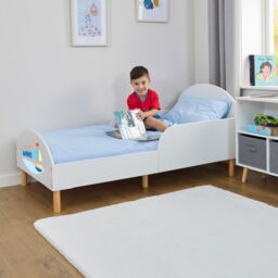 Liberty House Toys Kids White Toddler Bed - Make Some Waves - Size: Cot Bed - thumbnail 3
