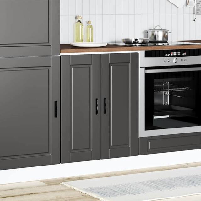 Berkfield Home Kitchen Base Cabinet¬†Porto Black Engineered Wood - image 1