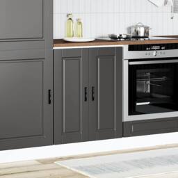 Berkfield Home Kitchen Base Cabinet¬†Porto Black Engineered Wood - thumbnail 1