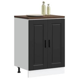 Berkfield Home Kitchen Base Cabinet¬†Porto Black Engineered Wood - thumbnail 2
