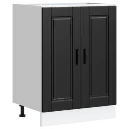 Berkfield Home Kitchen Base Cabinet¬†Porto Black Engineered Wood - thumbnail 3