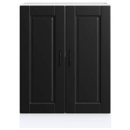 Berkfield Home Kitchen Base Cabinet¬†Porto Black Engineered Wood - thumbnail 4