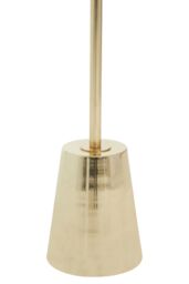 Orsina White Marble Effect Top Gold Base Side Table, Circular End Table For Modern Setup, Stylish Little Table - thumbnail 4