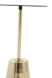 Orsina White Marble Effect Top Gold Base Side Table, Circular End Table For Modern Setup, Stylish Little Table - thumbnail 3