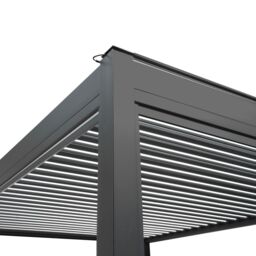 Monstershop Anthracite Aluminium Pergola With LED Lights - 3m x 4m in Grey - thumbnail 8