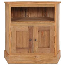 Berkfield Home Corner Sideboard 60x45x60 cm Solid Teak Wood in Brown - Size: 60 x 45 x 60 cm - thumbnail 3